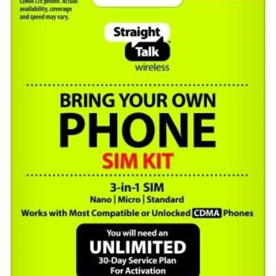 Straight Talk – Bring Your Own Phone “CDMA” 3-in-1 Sim Card Kit (4G LTE) – “Verizon” Compatible