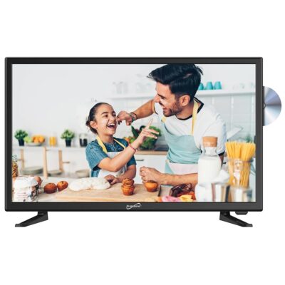 Supersonic SC-2412 24-Inch HDTV & Monitor with Built-in DVD Player, 1080p,Vibrant Colors, HDMI/USB/AC Ports, TV-to-PC Transition, and AC/DC Compatibility