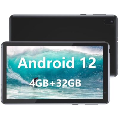 Tablet 7 inch Android 12.0 Tablet, 4GB+32GB ROM （1TB Expand）, Quad-Core, WiFi, GMS, Dual Camera, Educational, Games （Black）