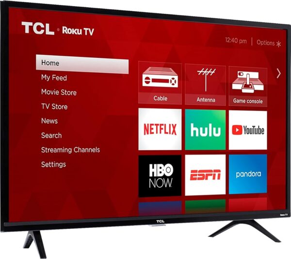 TCL 40-inch 1080p Smart LED Roku TV - 40S325, 2019 Model , Black