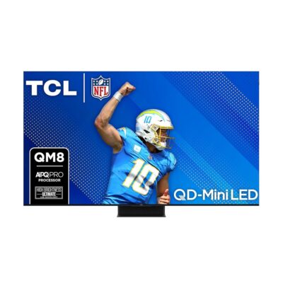 TCL 75-Inch QM85 QLED 4K Smart QD-Mini LED TV with Google TV (75QM851G, 2024 Model) Dolby Vision IQ HDR, Dolby Atmos, Game Accelerator up to 240Hz, Voice Remote, Works with…