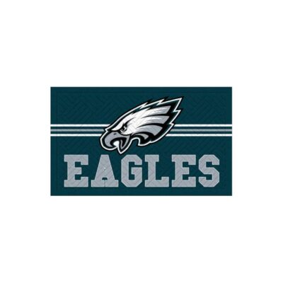 Team Sports America NFL Entrance Doormat | 28 x 16 Inches | Embossed Cross Hatch | Non – Slip Backing | Indoor and Outdoor Home Décor (Philadelphia Eagles)