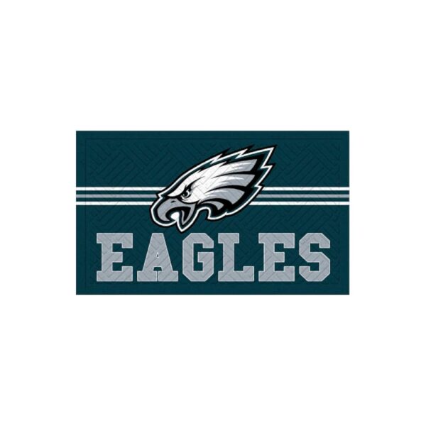 Team Sports America NFL Entrance Doormat | 28 x 16 Inches | Embossed Cross Hatch | Non - Slip Backing | Indoor and Outdoor Home Décor (Philadelphia Eagles)