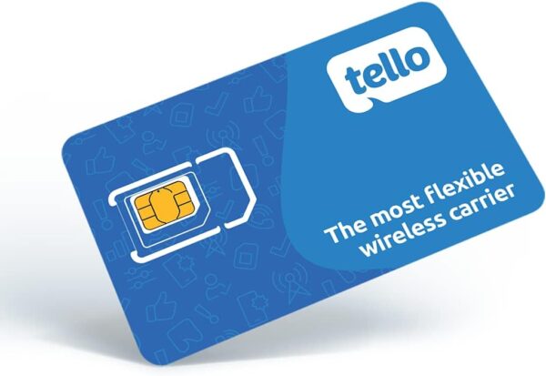 Tello Mobile - US Prepaid SIM Card (3 in 1) | Bring Your Own Phone Kit | Phone Plans Starting at $5/mo up to $25/mo | Nation-Wide 4G LTE/5G Coverage