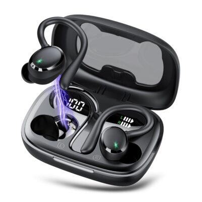 Tiksounds Wireless Earbuds, Bluetooth 5.3 Headphones, 72Hrs Deep Bass Ear Buds with Earhook, Bluetooth Earbuds with 4 ENC Noise Canceling Mic, LED Display Earphones, IP7…