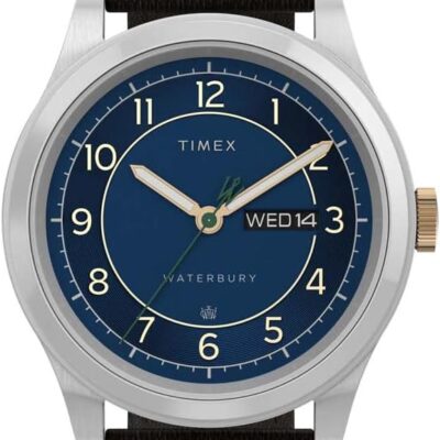 Timex 39 mm Waterbury Traditional Day-Date Stainless Steel Case