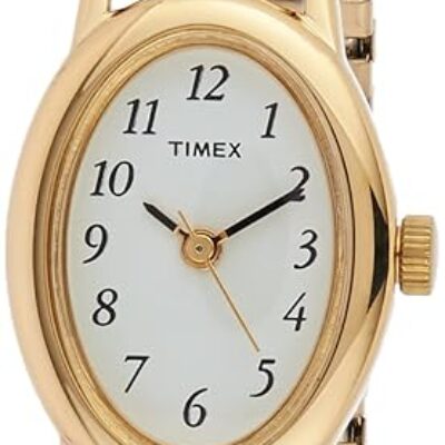 Timex Women’s Cavatina Watch – TPearl Dial Gold-Tone Case