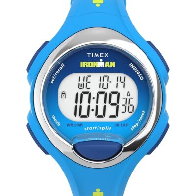 Timex Women’s Ironman Essential 30 34mm Watch – Blue Strap Digital Dial Blue Case