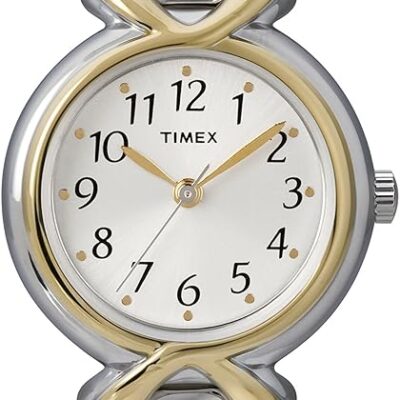 Timex Women’s T21854 Pleasant Street Two-Tone Stainless Steel Expansion Band Watch