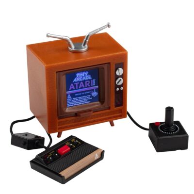 Tiny Arcade Atari 2600 3.5″ Mini Retro Game – Playable Console & TV w/ Real Gameplay & Sound-10 Classic Video Games: Pac-Man, Breakout, &More(Ages 8+)