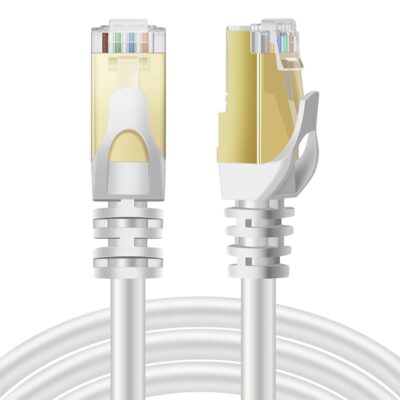 TNP Cat7 Ethernet Network Cable (100 FT) – High Performance 10 Gigabit Ethernet 600MHz with Professional Gold Plated Snagless RJ45 Connector Premium Shielded Twisted Pair S/STP…