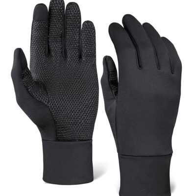 Tough Outdoors Running Gloves for Men & Women – Winter Glove Liners & Touchscreen Gloves – Men’s Winter Gloves for Hiking