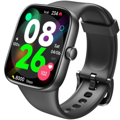 TOZO S7 Smartwatch Bluetooth Call 1.85”AMOLED Ultra HD Screen,Dynamic Dials Messages Push 100+ Sports Modes,Detect Human Health (Heart Rate,Blood Oxygen)with High Battery Life…