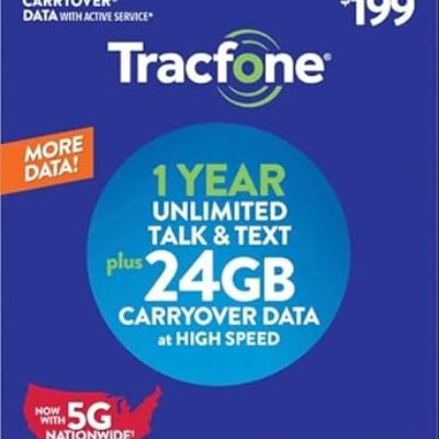 TracFone – $199 Smartphone Unlimited Talk & Text 1-Year Prepaid Plan