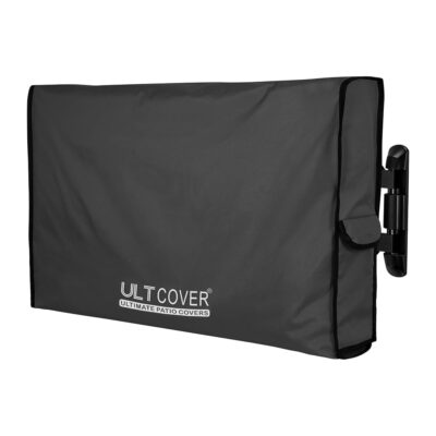 ULTCOVER Waterproof Outdoor TV Cover for 66-70 inch Outside Flat Screen Televisions with Mounts and Stands, Black