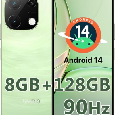 UMIDIGI G9T Cell Phone, Android 14 Smartphone Unlocked, 6.75″ HD+ 90Hz Display, 5000mAh Battery, 18W Fast Charging, 8(4+4)+128GB/1TB TF, 13MP Camera, AI Face & Fingerprint…