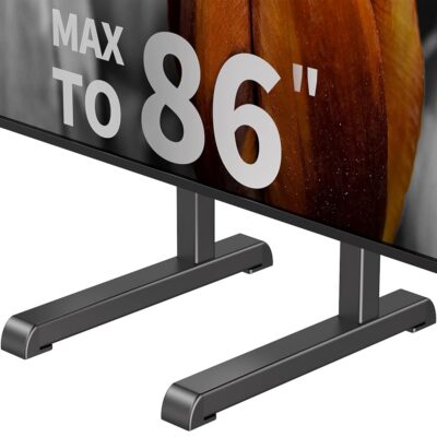 Universal TV Stand, Table Top TV Stand Base Replacement for Most 37 to 86 Inch LCD LED TVs, 7 Height Adjustable TV Legs with Cable Management Hold up to 150lbs, Max VESA…