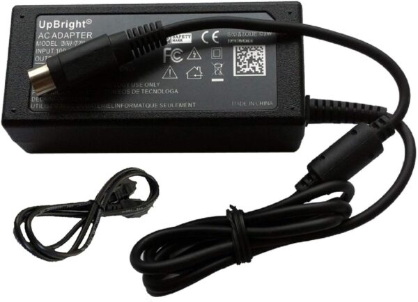 UpBright 12V AC/DC Adapter Compatible with Naxa NT-1506 NX-555 NX-551 NTD-1954 NTD-2254 NTD1954 NTD2254 Widescreen LCD HD TV LED Television HDTV DVD Combo DC12V 12VDC 12.0 Volts...