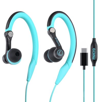 USB C Headphones Wired Earbuds with Over Ear Hooks for Sport/Running/Gym, in Ear Type C Earphone for Samsung,Google, Oneplus and Other Smartphones