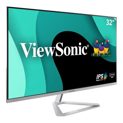 ViewSonic VX3276-MHD 32 Inch 1080p Widescreen IPS Monitor with Ultra-Thin Bezels, Screen Split Capability HDMI and DisplayPort