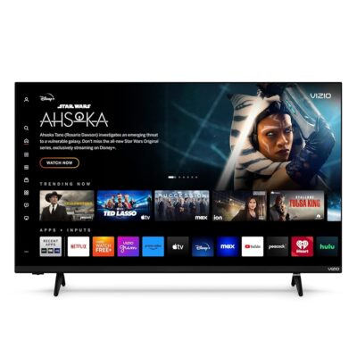 VIZIO 43-inch 4K UHD LED Smart TV w/Dolby Vision HDR, WiFi 6, Bluetooth Headphone Capable, Apple AirPlay, Google Cast Built-in (V4K43M-08, New)