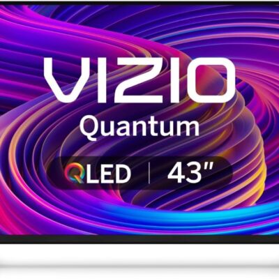 VIZIO 43-inch Quantum 4K QLED HDR Smart TV w/Dolby Vision HDR, 120fps @1080p PC Gaming, WiFi 6, Bluetooth Headphone Capable, Apple AirPlay, Google Cast Built-in (VQD43M-0801, New)