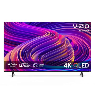 VIZIO 65-inch Quantum 4K QLED Smart TV with Dolby Vision, 120FPS @ 1080p PC Gaming, WiFi 6, Bluetooth Headphone Capable, Apple AirPlay, Chromecast Built-in (New)- M65Q6-L4…