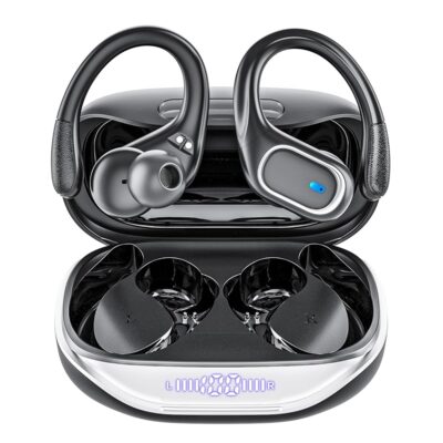 Wireless Earbuds Bluetooth Headphones 80Hrs Playtime Ear Buds IPX7 Waterproof Sports Earphones Wireless Charging Case Over-Ear Earhooks Headest