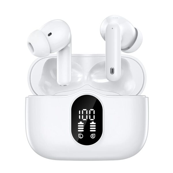 Wireless Earbuds Bluetooth Headphones LED Power Display Earphones Active Noise Cancelling Earbuds Hi-Fi Stereo Sound Ear Buds in-Ear Headphones Air Buds with Charging Case for...