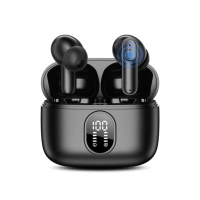 Wireless Headphones Bluetooth 5.4 Earbuds 42H Playtime LED Power Display Earphones IPX6 Waterproof in Ear Earbuds with 4 ENC Mic for Laptop Pad Android/iOS Phones