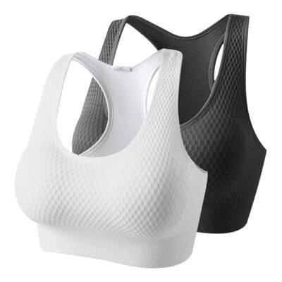 Women’s Seamless Sports Bras-Padded High Impact Support Workout Bra Tops for Yoga Gym Fitness