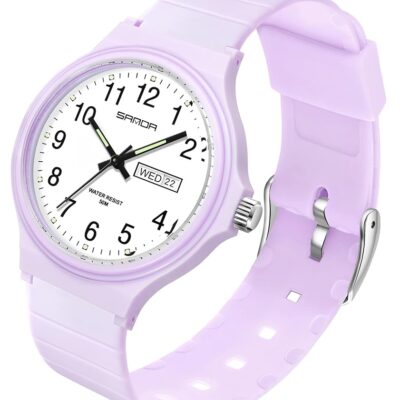 Women’s Watch Waterproof Ladies Watches Sport Wrist Watch Nurse Analog Simple Minimalist Casual Watch Dress Wristwatch with Day Date White Black Pink Gold Green Purple