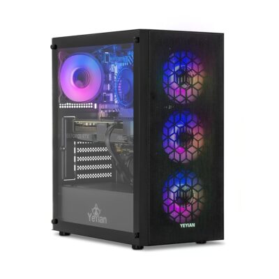 YEYIAN Gaming PC Yumi – Intel Core i5 13400F (> i7 12700F), GeForce RTX 4060 Gaming Computer Desktop, 1TB NVMe SSD, 16GB DDR5 RAM, 650W Gold PSU, Intel B760, Prebuilt Win 11…