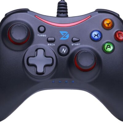 ZD-N USB Wired Gaming Controller Gamepad for PC(Windows XP/7/8/8.1/10) & PS3 & Android – [Black&Red]