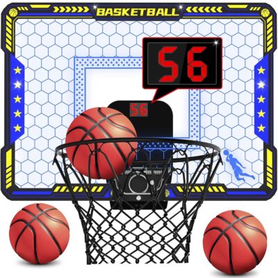 ZIZZ Basketball Gift for Kids 4-8 – Best Popular Mini Basketball Hoop for Kids Age 4 5 6 7 8 9 10 Years Old Boys Birthday Present Supplies for Indoor Outdoor Games Toys